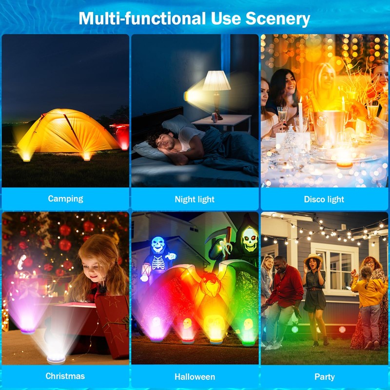 Pool Lights, 2025 Upgraded Ultra-High Brightness Rechargeable Submersible Pool Lights