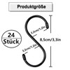 gvivej Pack of 24 S Hooks, S Shaped Hooks, Black