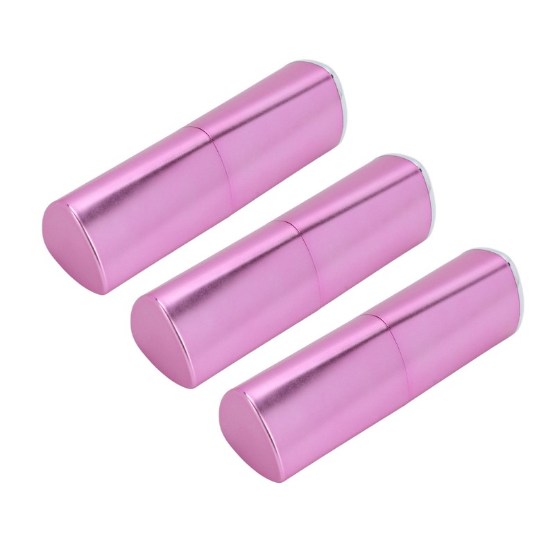 3pcs Empty Lipstick Tubes Trilateral Shaped DIY Lip Balm Container