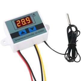 XH-W3001 12V Digital Temperature Controller LCD Display with NTC10K Waterproof Probe 120W Temperature Sensor for Heating and Cooling Control Thermostat Module -50 to 110°C for Greenhouses Aquariums