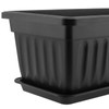 SINJEUN 6 Pack 17 Inch Rectangle Flower Window Box, Plastic