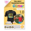 TransOurDream Glitter Iron on Heat Transfer Paper for T Shirts