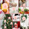 Large Pull Bows, 6 Inches Pink Christmas Bows, 8 PCS