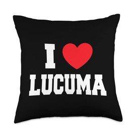 My Heart I Love Lucuma Throw Pillow, 18x18, Multicolor