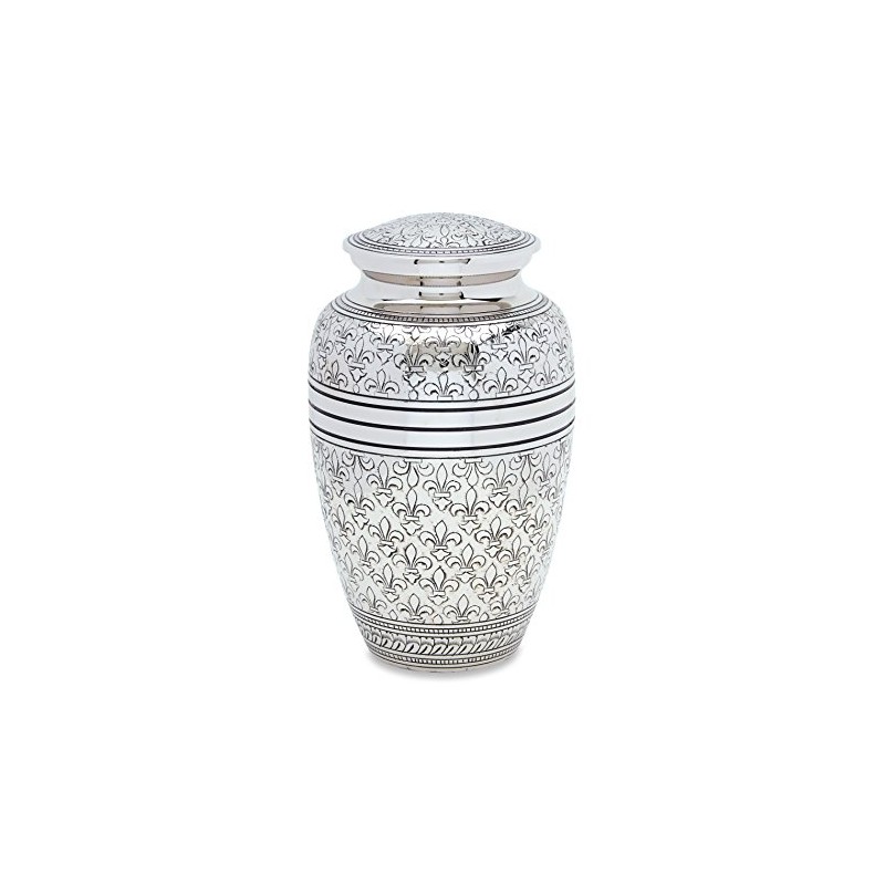 Silver Fleur De Lis Adult Decorative-urns