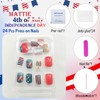 4th of July Press on Nails Short Sqaure Independence Day