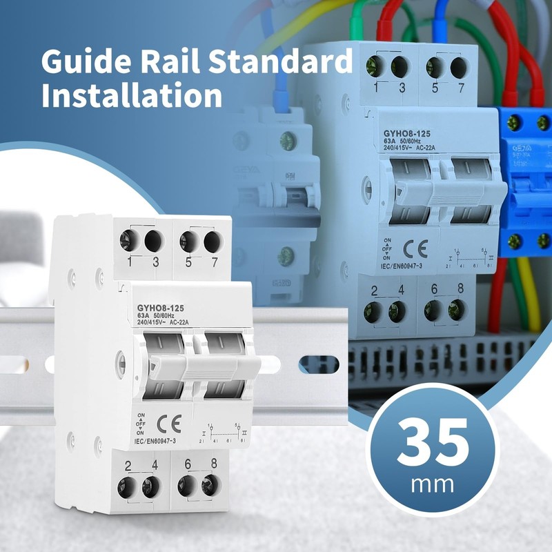 Manual Transfer Switch ATS 2P 63A 240V 2 Position Switch