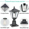 Jalarox Solar Post Lamp Lights, Metal and Glass Built Dusk