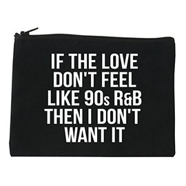 90s RnB Love Cosmetic Makeup Bag Black Large