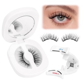 CALAILIS Magnetic Eyelashes with Applicator Upgrade Soft Magnetic Eyelashes Natural Look without Eyeliner No Glue Needed Reusable Waterproof for All Day Comfort (RCM01)