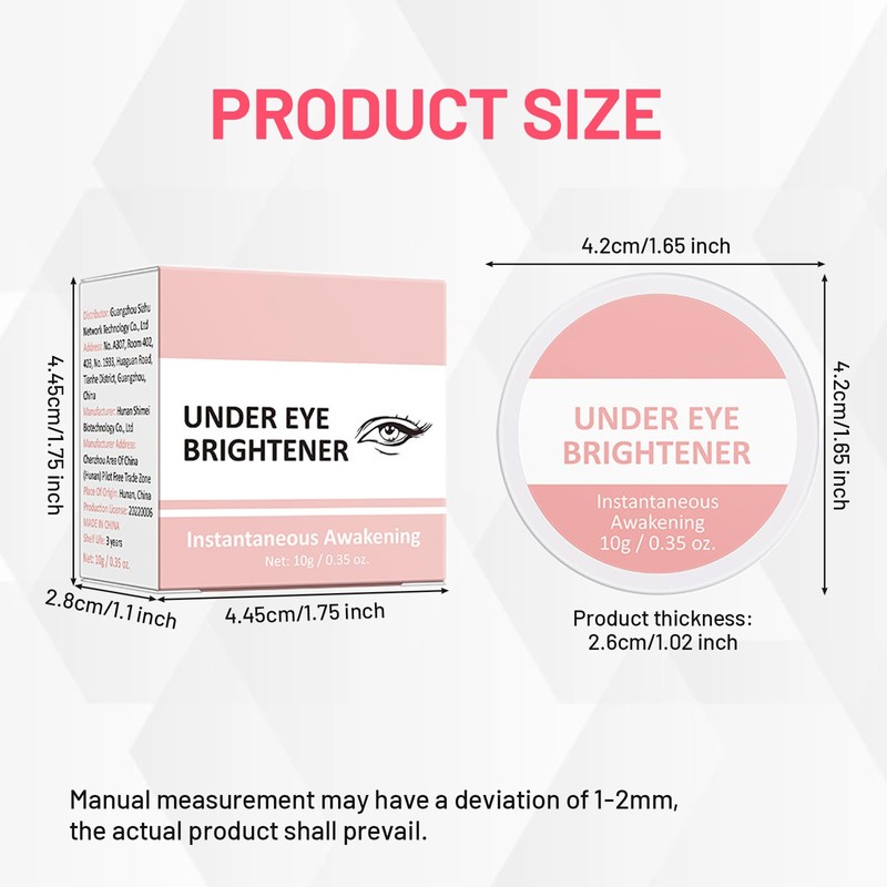 Leogony 2 Pcs Under Eye Brightener, Super Luminous Concealer for