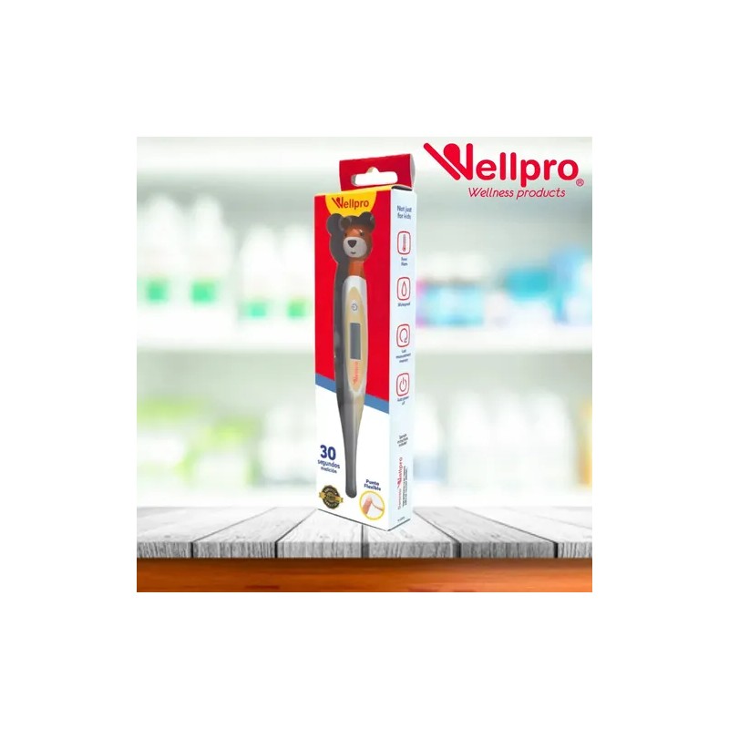 Termómetro Digital A Prueba De Agua Pediátrico Osito Wellpro Osito