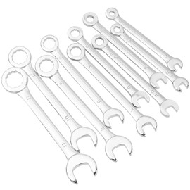 Mesee 10Pcs Mini Combination Wrench Set, Ratchet Spanner Set, Metric Combination Spanner Kit, 4-11mm Small Wrench Fixed Head Open and Box End Wrench Spanner Set Repair Tool