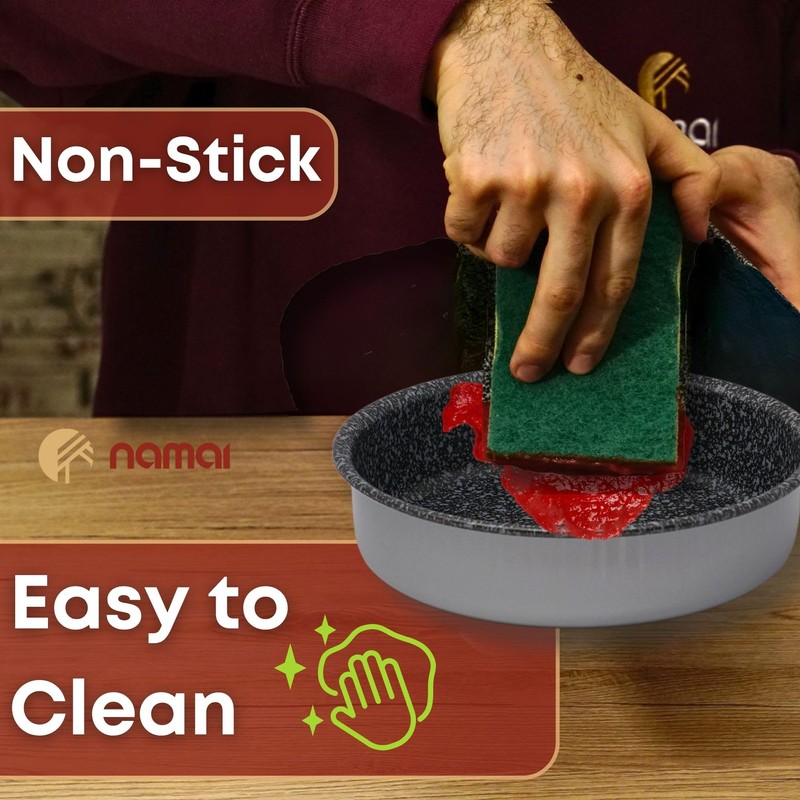 NAMAI - Air Fryer Liners Round 20 CM, Non-Stick Aluminium,