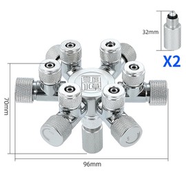 Folpus CO2 Splitter Regulator, Multi Way CO2 Regulator, Solenoid Regulator CO2 Separator Distributor