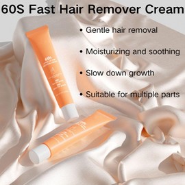 Facial Hair Removal Cream for Women,Moisturizing Painless Upper Lip, Eyebrow & Chin Depilatory Cream with Soothing Formula Gentle Fast Acting Hair Remover for Face Sensitive Skin