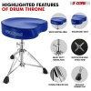 5 Core Drum Throne 4" Padded Ergonomic Guitar Stool Height