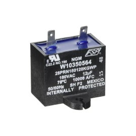 Whirlpool, Kenmore, Maytag, Amana, KitchenAid OEM Whirlpool WPW10350564 Refrigerator Compressor Capacitor W10350564