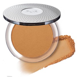 PUR Beauty 4-in-1 Pressed Mineral Makeup Powder Foundation with SPF 15 - Concealer & Finishing Compact Pressed Powder for Face - Buildable Medium to Full Coverage Foundation Powder (Medium Dark)