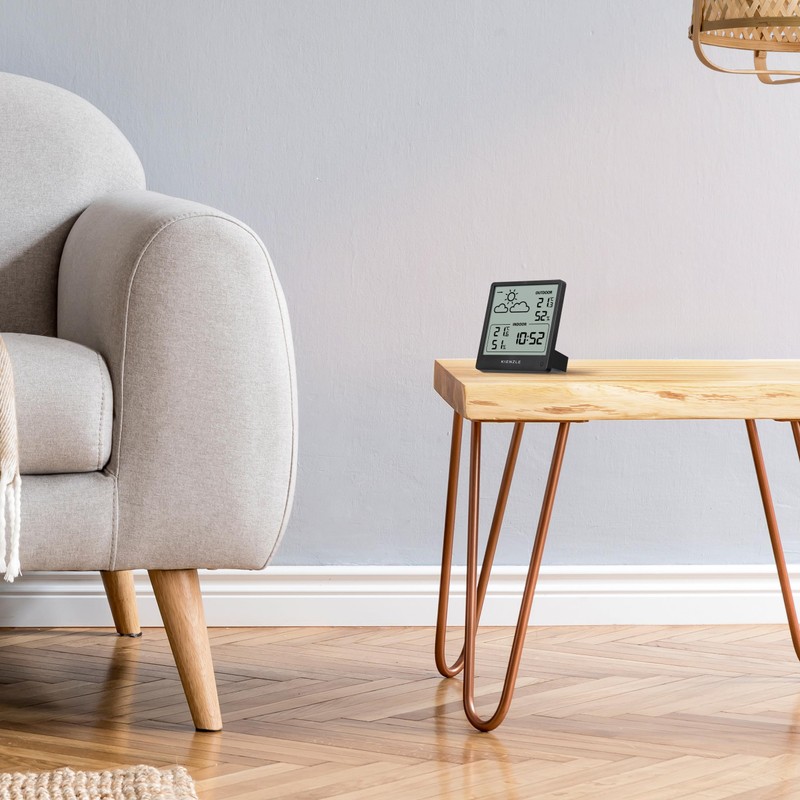 Kienzle Slim Wireless Weather Station, Slim Design, Temperature and Humidity