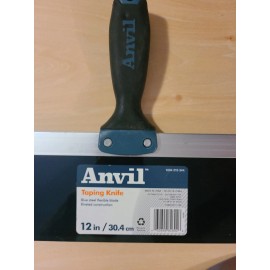 Anvil 12" Drywall Finishing Paint Scraper Taping Knife & (2) 4" Putty Knives