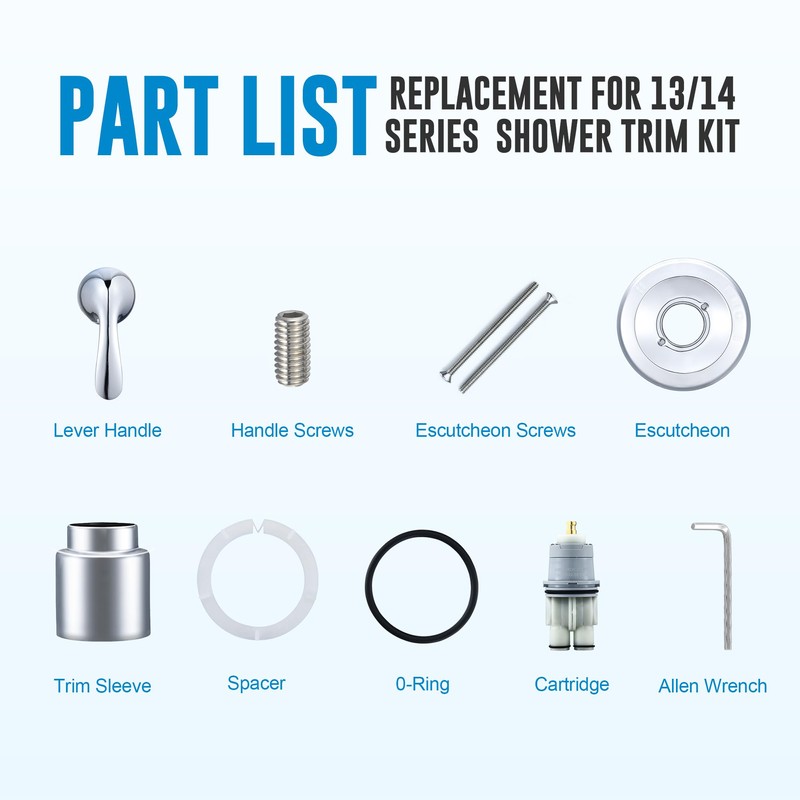 Replacement for Delta Classic 13 Series Single-Function Trim Kit, T13020