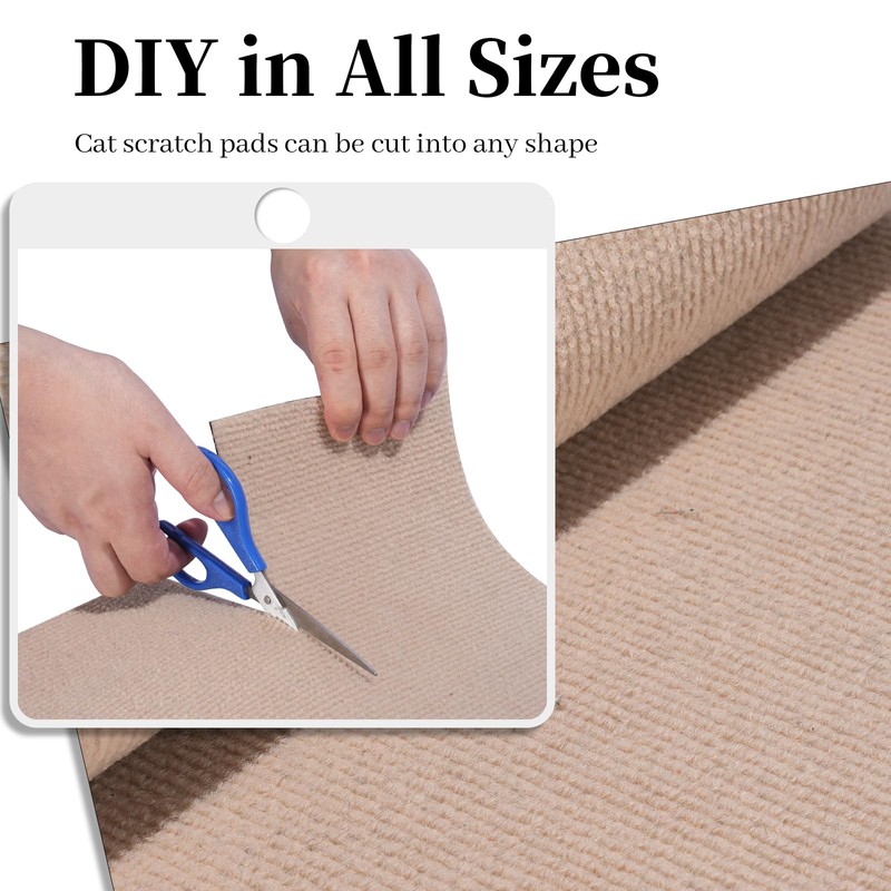 Uranshin Trimmable Cat Scratch Mat pad Self-Adhesive Cat Scratching Post