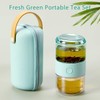 ZENS Modern Small Travel Glass Tea Infuser Teapot, 3-in-1 Smart