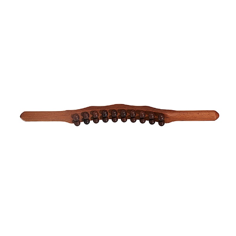 Wooden Gua Sha Stick Double Row 20 Beads Trigger Point