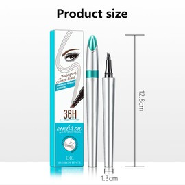 KBRPEY Microblading Eyebrow Pencil, Waterproof and Sweatproof Microblading Eyebrow Pencil with 4 Fork Tips, Durable Crochet Drawing, 3D Creates Natural Eyebrows