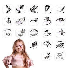 Generic Face Paint Stencils - Makeup Painting Templates - Washable Paint Stencils Reusable, Painting Stencils for Most Faces for Kids Makeup Body Art Painting