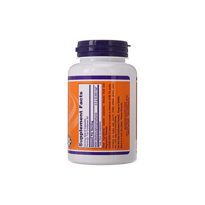 NOW MSM 1000 mg,120 Capsules