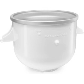 KitchenAid KAICA Ice Cream Maker Bowl Attachment, White (Used)