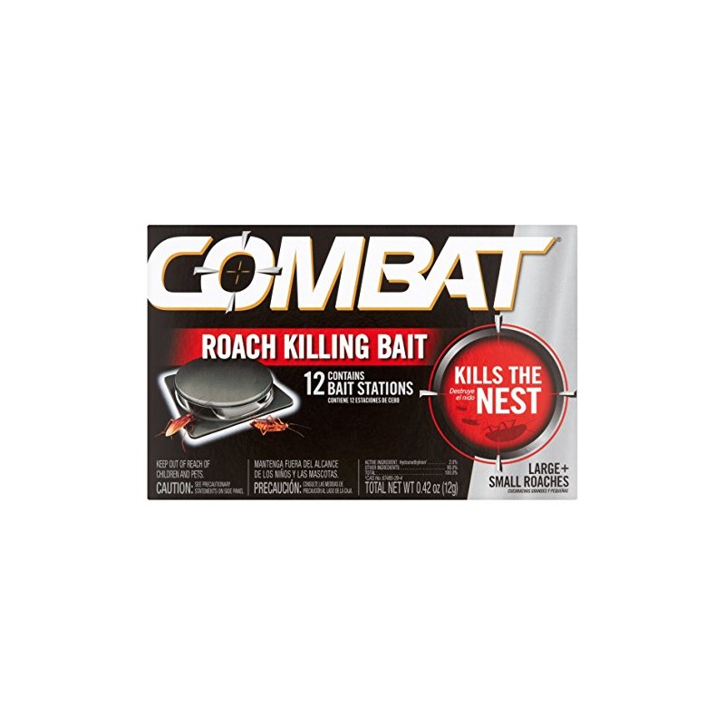 Combat Large + Small Roaches Roach Killing Bait Stations, 12