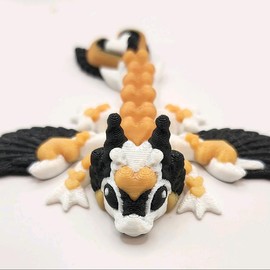 Tiny Winged Love Heart Dragon Keychain Accessory - Color: Pink/Red/Black