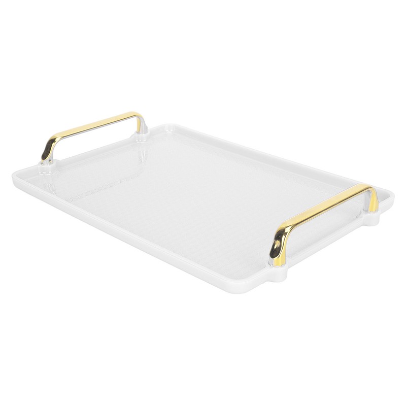Decorative Tray Elegant Exquisite Texture Ergonomic Serving Tray with Handles
