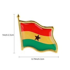 Ghana Country Flag Brooch Shirt Hat Backpack Jewelry Accessories Decoration Party Christmas Gift