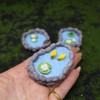 3 Detailed Resin Miniature Ponds: Landscape Accessories w/Lily Pads &