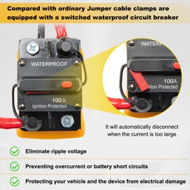 Upgrade Surge Protection Jumper Cables Compatible With De.Walt 20v Batteries, Car Battery Jump Starter With Overcurrent Protector, Safer and Will Not Damage Your Car or Battery