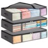 Lifewit 65L Under Bed Storage Containers 3 Pack, Foldable Clothing