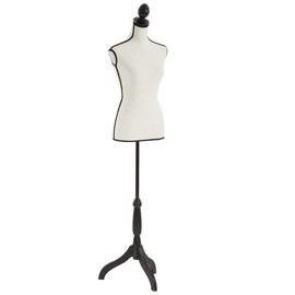 Mannequin Dress Form Female Dress Model Torso Display Mannequin Body 60-67 Inch Height Adjustable Tripod Stand (White)