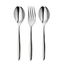 Robert Welch Hidcote Bright Cutlery Serving Set, 3 Piece. Made from The Stainless Steel. Dishwasher Safe.