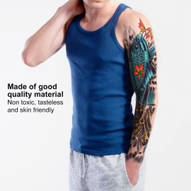 Temporary Tattoos 12 Sheets Colourful Full Arm Fake Tattoos Waterproof Temporary Tattoo Stickers for Men Women (170 x 480 mm)