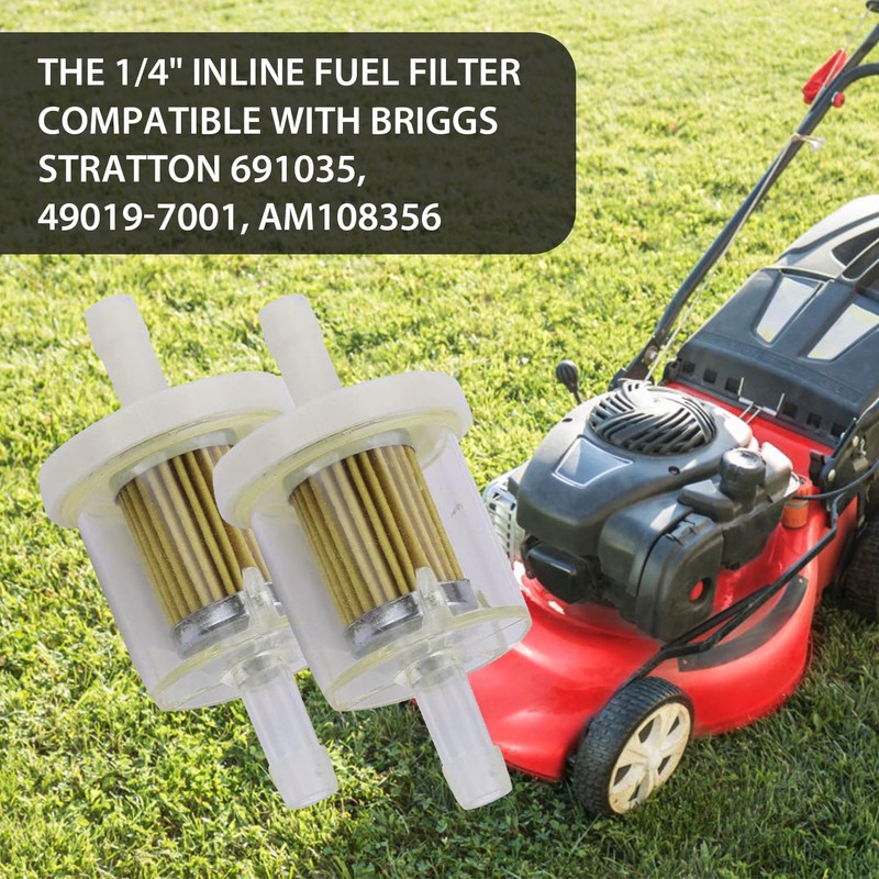 Replacement Fuel Filter Compatible with Briggs Stratton 691035, 40 Micron