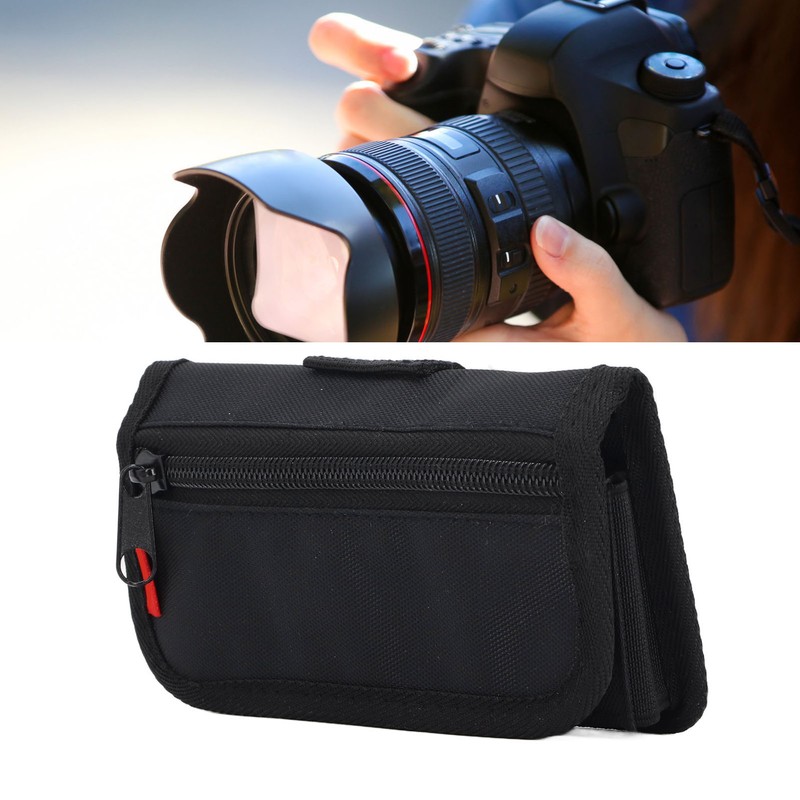 DSLR Camera Battery Bag PVC Protective Portable Battery Case Holder