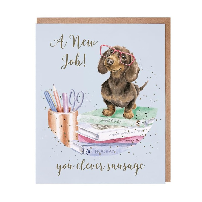 Wrendale Designs Dachshund New Job Card