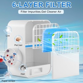 3-in-1 Indoor Dryer Vent Kit with 8-Layer Filter & 10FT Hose – Lint Trap Box with Water Drawer System, Easy Install for Electric Dryers, Improves Air Quality