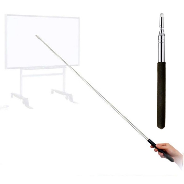 DAITET Telescopic Teachers Pointer,Teaching Pointer Stick for Classroom,Metal Hand Retractable