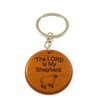 Wooden The Lord is my Shepherd sheep christian keyring 9cm