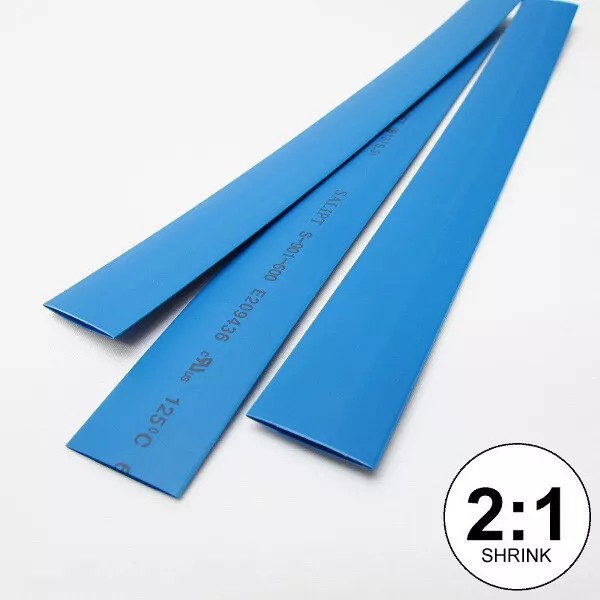Yongli 9/32" ID Blue Heat Shrink Tube 2:1 ratio wrap